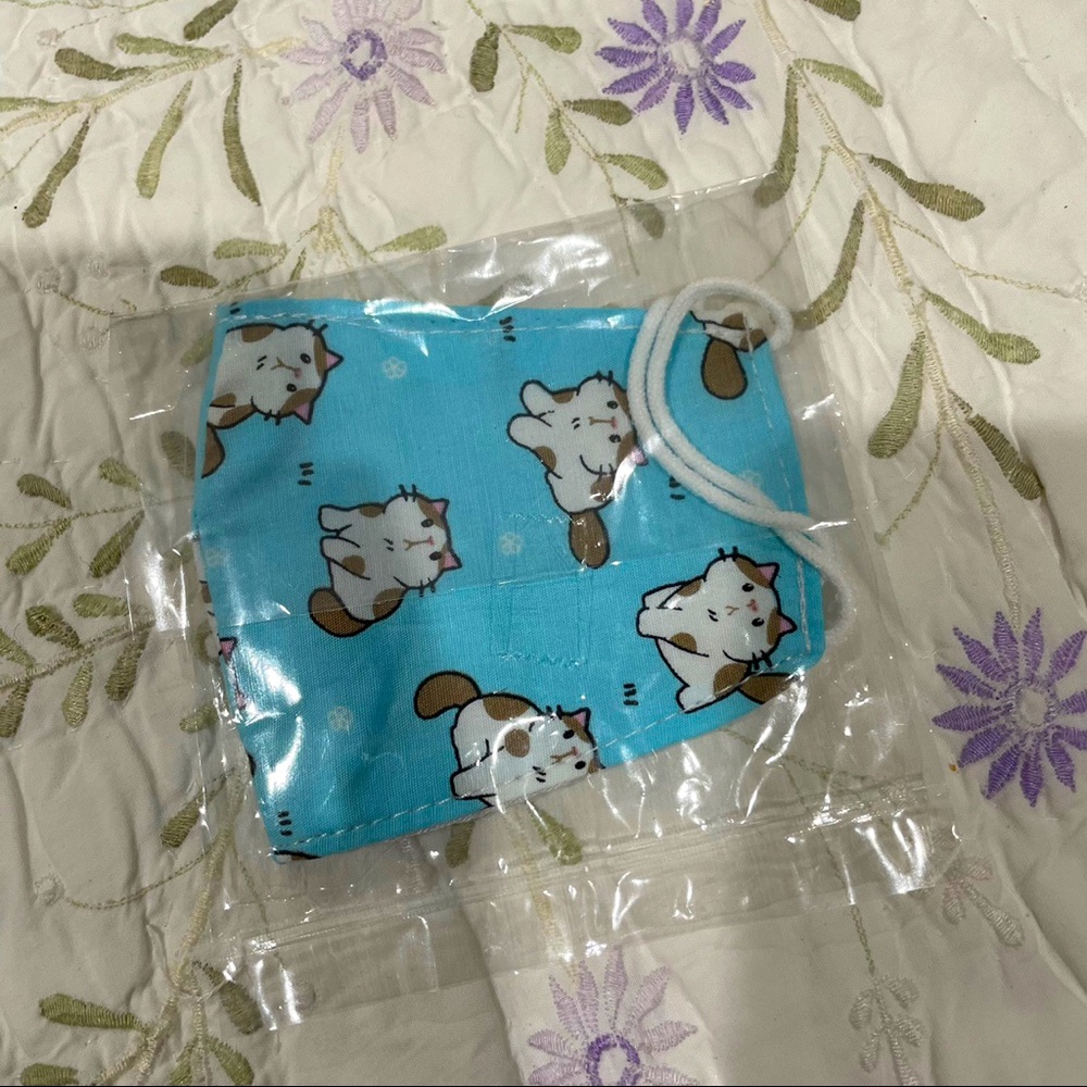 Infant/toddler size blue kitty cat mask